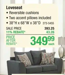 Menards Laney Shadow Loveseat offer