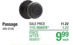 Menards Tru-Bolt Sydney Oil Rubbed Bronze Hall & Closet Passage Door Knob offer
