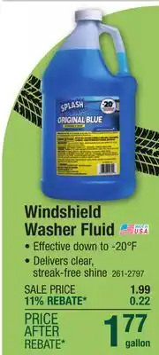 Menards SPLASH -20° F Windshield Washer Fluid - 1 Gallon offer