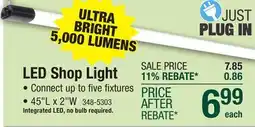 Menards Performax 5000 Lumen 45 LED Shop Light offer
