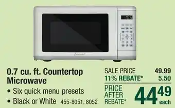 Menards Continental 0.7 cu. ft. White Countertop Microwave offer