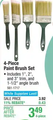 Menards Richard Paint Brush Set - 4 Piece offer