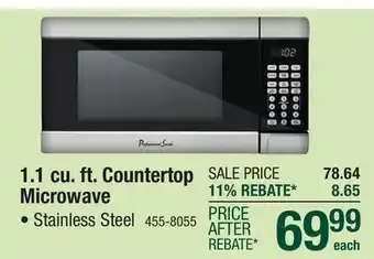 Menards Professional Series 1.1 cu. ft. Stainless Steel Countertop Microwave offer