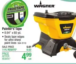 Menards FrogTape 0.94 x 60 yd Green Multi-Surface Painter's Tape offer