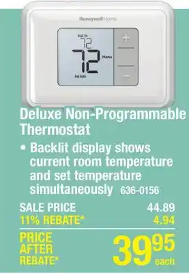 Menards Honeywell Home T2 Digital Non-Programmable Thermostat offer