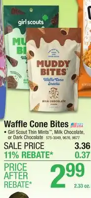 Menards Muddy Bites Girl Scout Thin Mints Waffle Cone Snacks - 2.33 oz offer