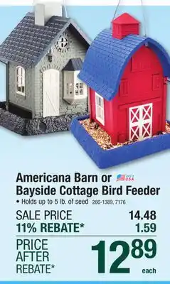 Menards North States Americana Barn Bird Feeder offer