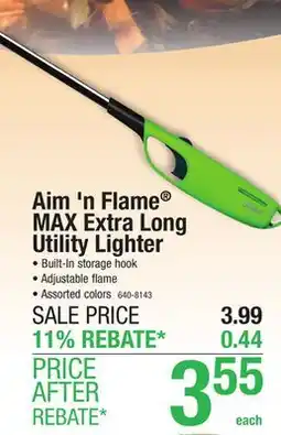 Menards Scripto Aim 'n Flame MAX Extra Long Utility Lighter offer