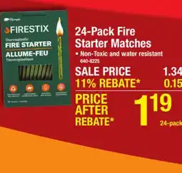 Menards Olympia Thermoplastic Fire Starter Matches - 24 Pack offer