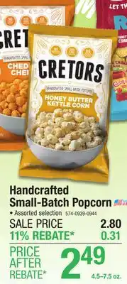 Menards Cretors Cheddar Cheese Handcrafted Small-Batch Popcorn - 6.5 oz offer