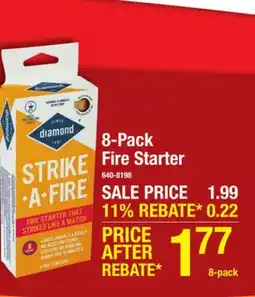 Menards Diamond Strike-A-Fire Fire Starter 8-Pack offer