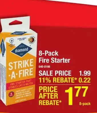 Menards Diamond Strike-A-Fire Fire Starter 8-Pack offer