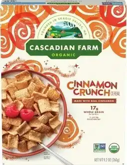Kroger Cascadian Farm Organic Cereal or Granola offer