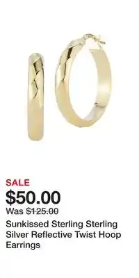 Kohl's Sunkissed Sterling Sterling Silver Reflective Twist Hoop Earrings offer