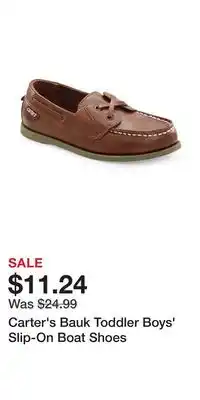 Kohl's Carter's Bauk Toddler Boys' Slip-On Boat Shoes offer