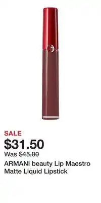 Nordstrom ARMANI beauty Lip Maestro Matte Liquid Lipstick offer