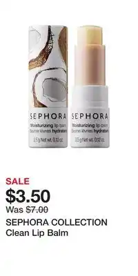 Kohl's SEPHORA COLLECTION Clean Lip Balm offer