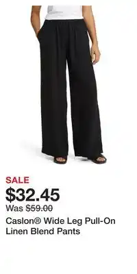 Nordstrom Caslon Wide Leg Pull-On Linen Blend Pants offer