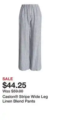 Nordstrom Caslon Stripe Wide Leg Linen Blend Pants offer