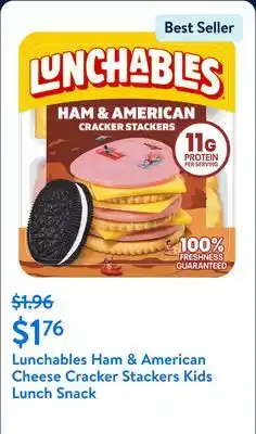 Walmart Lunchables Ham & American Cheese Cracker Stackers Kids Lunch Snack offer