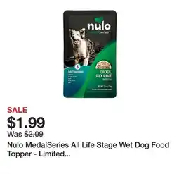Petsmart Nulo MedalSeries All Life Stage Wet Dog Food Topper - Limited Ingredient, 2.8 Oz offer