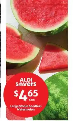 Aldi Large Whole Seedless Watermelon offer