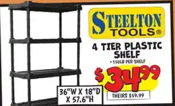 Ollie's 4 TIER PLASTIC SHELF offer