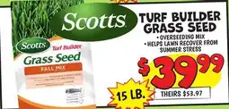 Ollie's Scotts TURF BUILDER GRASS SEED offer