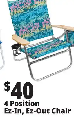 Ocean State Job Lot 4-Position Copa High Back Beach Chair offer