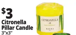 Ocean State Job Lot Citronella Insect Repellent Pillar Candle offer