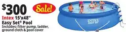 Ocean State Job Lot Intex 15' x 48 Easy Set Above Ground Pool Set offer