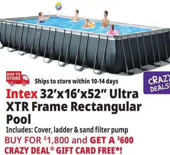 Ocean State Job Lot Intex 32' x 16' x 52 Ultra XTR Frame Rectangular Pool Set with Sand Filter Pump offer