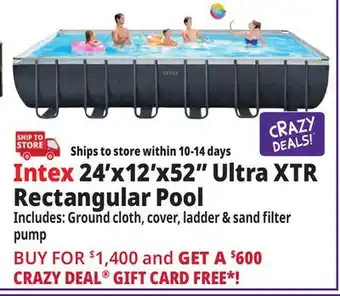Ocean State Job Lot Intex 24' x 12' x 52 Ultra XTR Frame Rectangular Pool Set with Sand Filter Pump offer