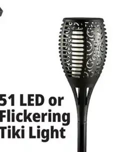 Ocean State Job Lot Outdoor Living Accents Solar 51 LED Tiki Light with Flickering Flame offer