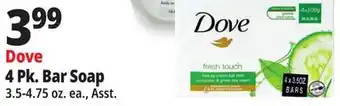 Ocean State Job Lot Dove 4 Pk. Bar Soap offer