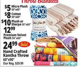 Ocean State Job Lot Throw Blankets offer