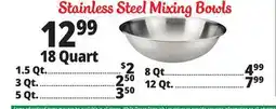 Ocean State Job Lot Stainless Steel Mixing Bowls offer