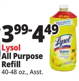 Ocean State Job Lot Lysol All Purpose Refill offer