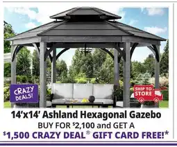 Ocean State Job Lot Ashland 14.7' x 14.7' Hexagonal Hardtop Gazebo offer