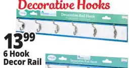 Ocean State Job Lot 6 Hook Decor Rail offer