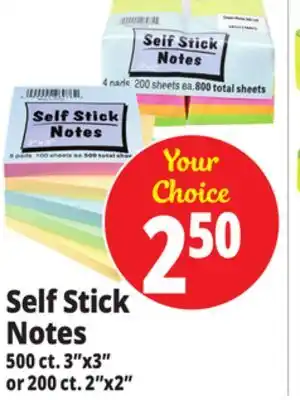 Ocean State Job Lot Self Stick Notes offer