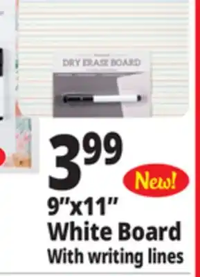 Ocean State Job Lot 9x11 White Board With writing lines offer