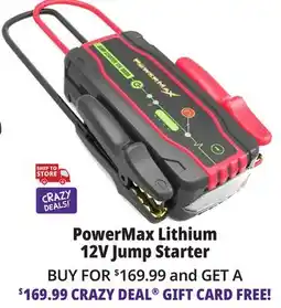 Ocean State Job Lot PowerMax Lithium 12V Jump Starter offer