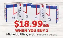 Fareway Michelob Ultra, 24 pk offer