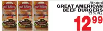 Bravo Supermarkets GREAT AMERICAN BEEF BURGERS offer