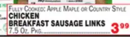 Bravo Supermarkets CHICKEN BREAKFAST SAUSAGE LINKS offer