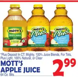 Bravo Supermarkets MOTT'S APPLE JUICE offer