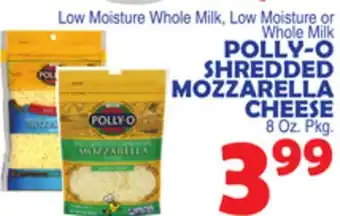 Bravo Supermarkets POLLY-O SHREDDED MOZZARELLA CHEESE offer