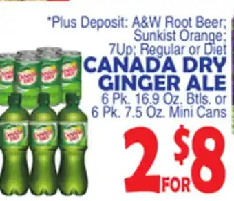 Bravo Supermarkets CANADA DRY GINGER ALE offer