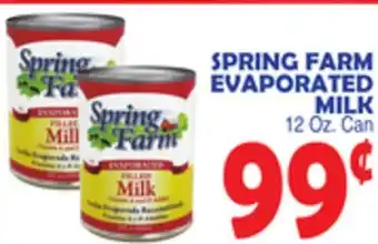 Bravo Supermarkets SPRING FARM EVAPORATED MILK offer